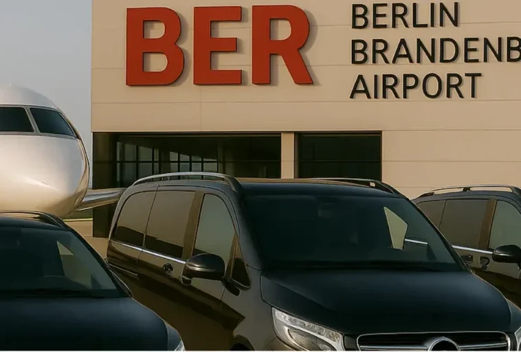Three MPVs for business delegations at Berlin Brandenburg Airport (BER) terminal