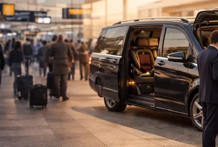 BER Airport to Berlin transfer with luggage being loaded into an MPV in the arrivals area of the terminal