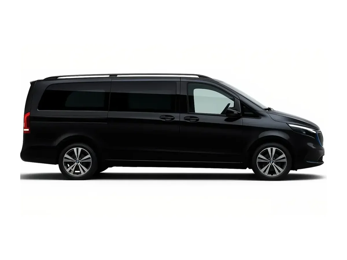 Mercedes-Benz Vito black minivan with driver in Berlin